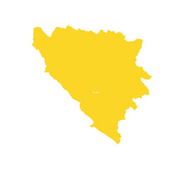 Map of Bosnia and Herzegovina, sign silhouette. World Map Globe. Vector Illustration isolated on white background. Europe continent.