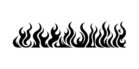 Seamless Horizontal Flame Border.