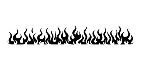 Seamless Horizontal Flame Border.
