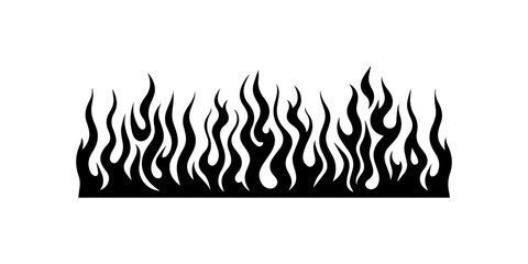 Seamless Horizontal Flame Border.