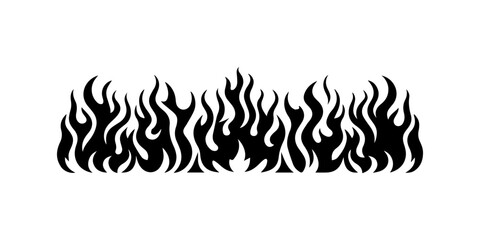 Seamless Horizontal Flame Border.