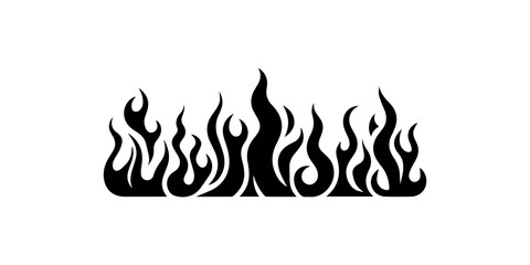 Seamless Horizontal Flame Border.