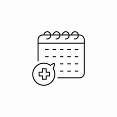 appointment calendar medical icon sign vector