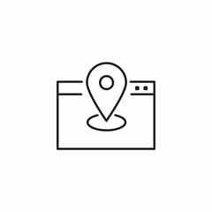 browser location pin icon sign vector