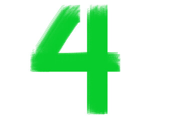 Obraz premium number 4, Textured Numeral 1,