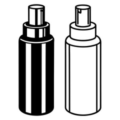set of cosmetic bottles