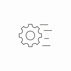 gear speed lines icon sign vector