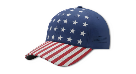 USA Flag Baseball Cap – 3D PNG
