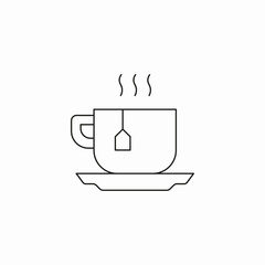 hot tea cup icon sign vector