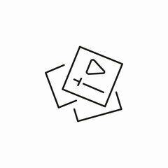 multiple video files icon sign vector
