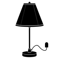 desk lamp isolated on white background