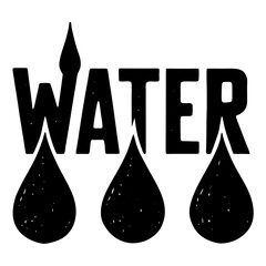 vector drop of water with word