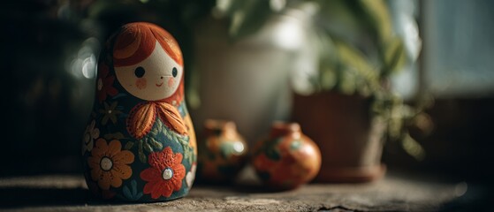 Obraz premium Miniature terracotta oxen pulling a cart showcase the simplicity and toil of agrarian life.