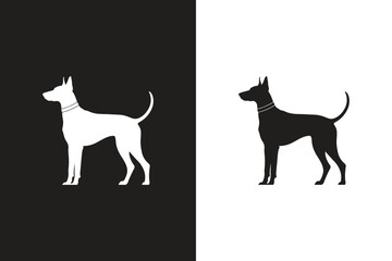 Minimalist Dog Silhouette Duo