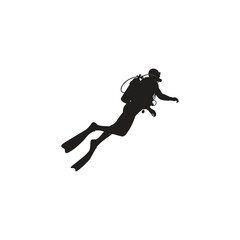 Dive into Adventure: Scuba Diver Silhouette