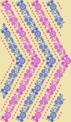 Mughal Flower | Flower art drawing, Flower drawing, Mughal paintings, Seamless Indian Mughal Flower Motif 