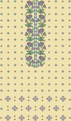 Mughal Flower | Flower art drawing, Flower drawing, Mughal paintings, Seamless Indian Mughal Flower Motif 