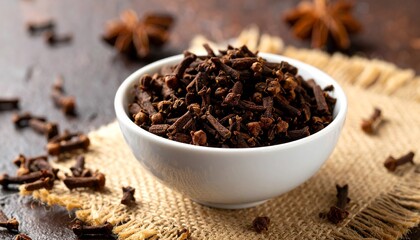 Cloves – A strong, aromatic spice made from finely ground dried clove buds.