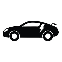 Obraz premium black car isolated on white