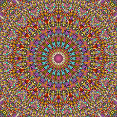 Dynamic colorful circular ornament background - abstract floral vector graphic design