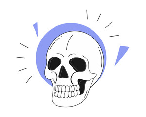 Intricate Gothic Skull Vector Illustration, Eerie Cranium Artwork, Mexican skull art