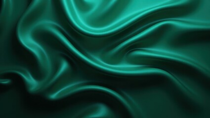 Obraz premium Waves of Emerald Silence Flowing Through Shadows of Timeless Elegance