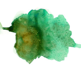 Bright painted green and yellow watercolor texture. Hand drawn background