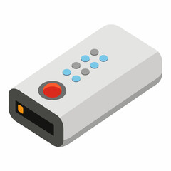 Isometric illustration of a modern handheld device