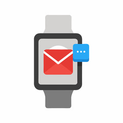 Smartwatch email notification icon design