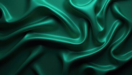 Obraz premium Waves of Emerald Silence Flowing Through Shadows of Timeless Elegance