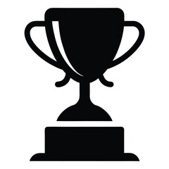 Trophy Vector Icon, Winner Achievement Symbol, Success Award Cup, Champion Prize Outline

