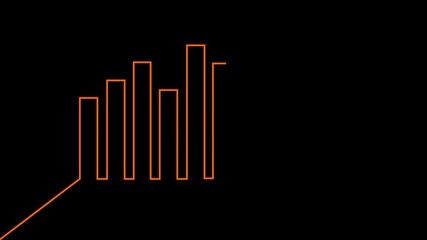 growing up.business graph chart icon animation background.Business growth infographic animation, business graph,business graph chart icon animationFuture Profit and Growth and Prospect Char,the black. - Powered by Adobe