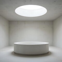 Minimalist Blank Podium for Cosmetic Product Display