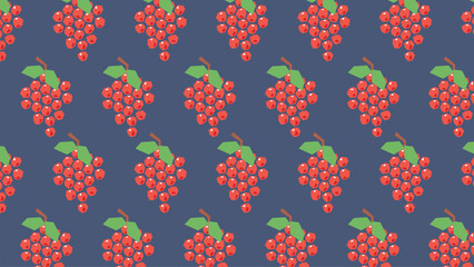 Obraz premium Red grape fruit cluster vector background