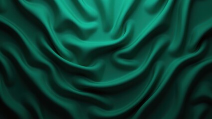Obraz premium Waves of Emerald Silence Flowing Through Shadows of Timeless Elegance