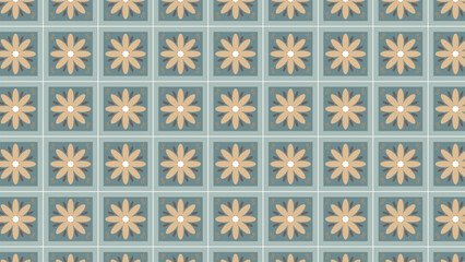 Repeating daisy tile background