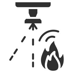 Fire Sensor Icon Single Vector Collection 