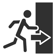 Evacuation Icon Single Vector Collection 