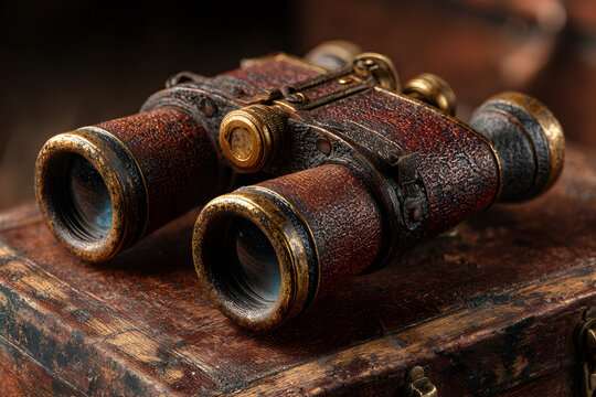 Binocular binoculars vintage style.