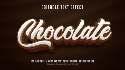 chocolate editable text effect