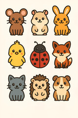 Obraz premium set of animals