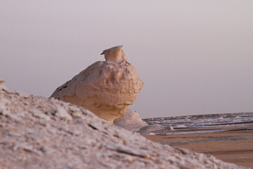 Sandstone Natural Sculptures in White Desert