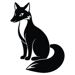 Vector illustration of fox isolated on white background