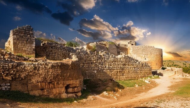 destruction of jericho crumbling medieval castle fort walls archaeological marvel unearthed unique representation of the mythic destruction of jericho s legendary walls walls of jericho fall