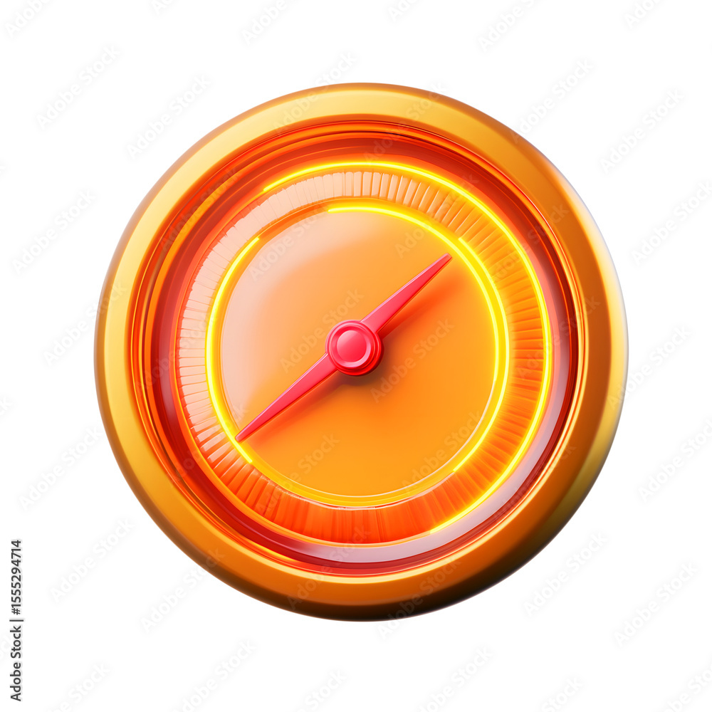 Fototapete 3d rendered compass illustration showing directional guidance and navigation in a modern style