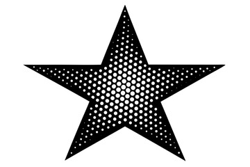 Fototapeta premium Shimmering silver vector star icon on a black background, perfect for Christmas or holiday decoration designs