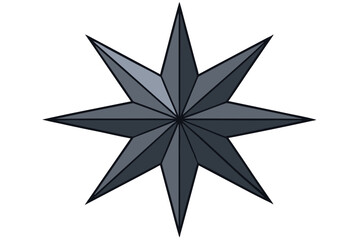 Obraz premium A striking black and white vector illustration of a star, ideal as a holiday symbol or decorative icon