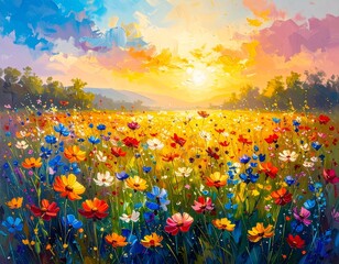 field of flowers