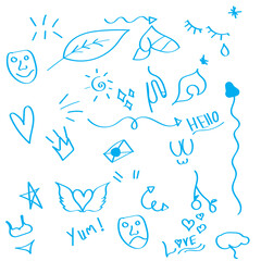 Brush arrow. Line hand drawn chalk shapes. Pencil texture abstract drawings. Square pen simple sketch. Brushstroke design. Crayon doodle symbols. Grunge graphic. Vector black icons set