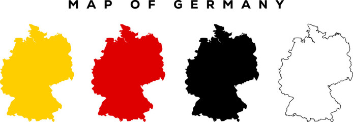 Modern Germany Map Outline – Minimal Vector